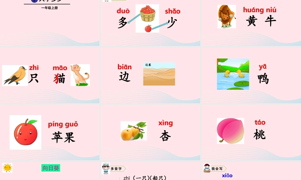 一年级语文上册 识字（二）7 大小多少教学课件+素材 新人教版