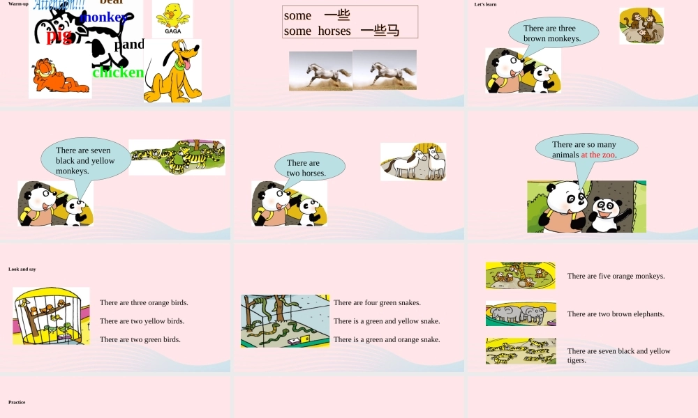 一年级英语下册 Module 7 unit 2 there are three brown monkeys课件2 外研版（一起）-外研版小学一年级下册英语课件