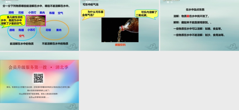 一年级科学下册 第1单元 水和空气 2 往水中加点东西课件2 （新版）粤教版-（新版）粤教版小学一年级下册自然科学课件