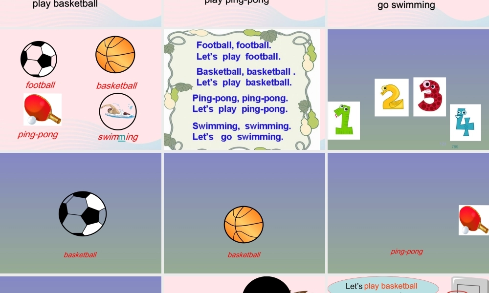 一年级英语下册 module 10 unit 1 let's play football课件2 外研版（一起）-外研版小学一年级下册英语课件