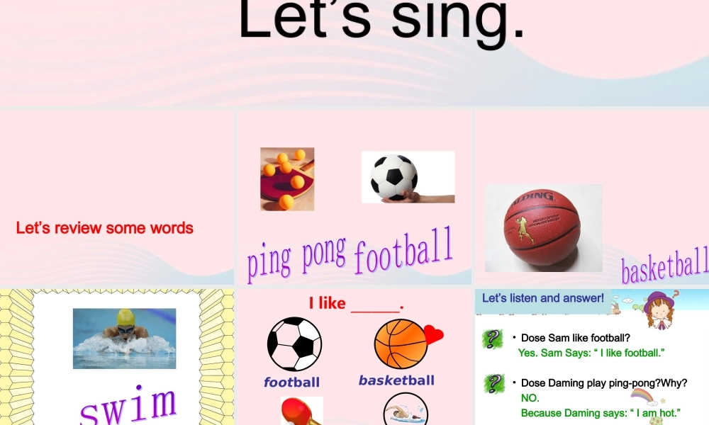 一年级英语下册 Module 10 unit 2 Let's sing课件 外研版（一起）-外研版小学一年级下册英语课件