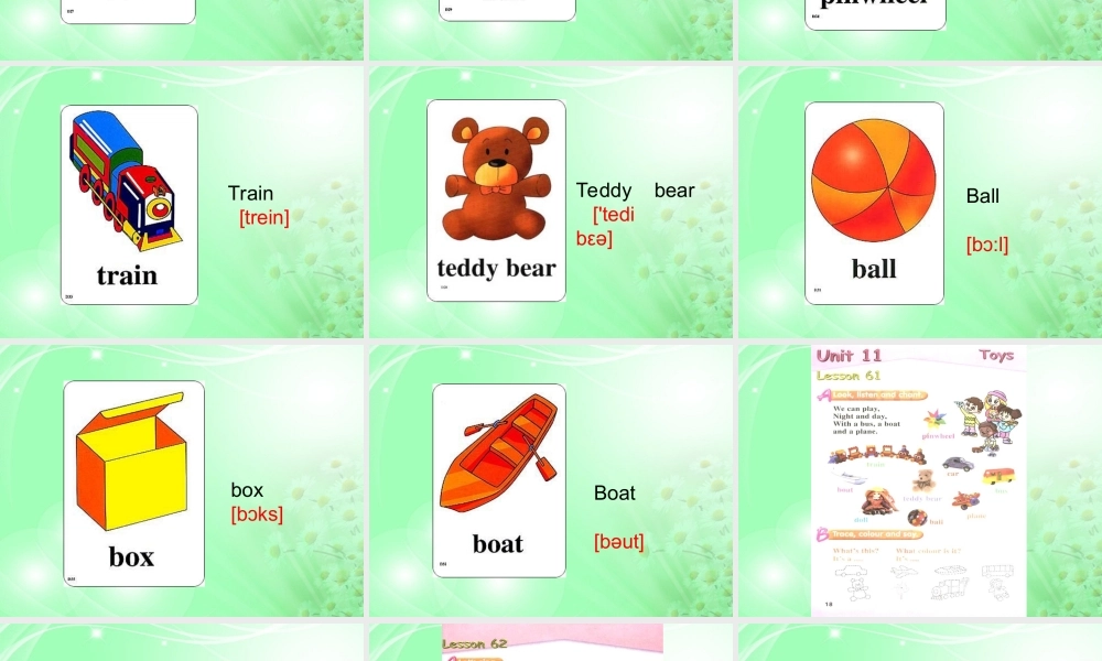 一年级英语下册 Unit 11 Lesson 61-63（1）课件 人教新起点