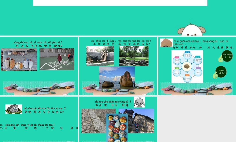 一年级科学下册 第一单元 石头与泥土 第1课《石头》课件 苏教版-苏教版小学一年级下册自然科学课件