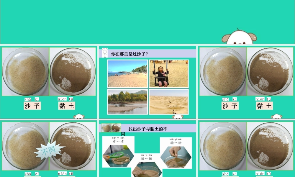 一年级科学下册 第一单元 石头与泥土 第3课《沙子与黏土》课件 苏教版-苏教版小学一年级下册自然科学课件