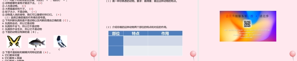一年级科学下册 动物 1我们知道的动物课件 教科版-教科版小学一年级下册自然科学课件
