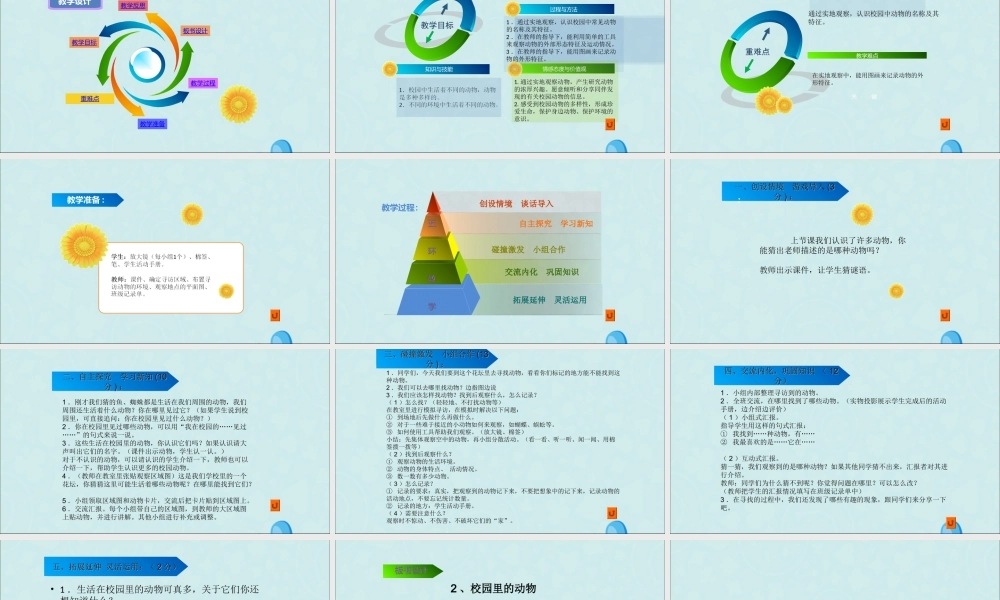 一年级科学下册 动物 2.2《校园里的动物》课件 教科版-教科版小学一年级下册自然科学课件