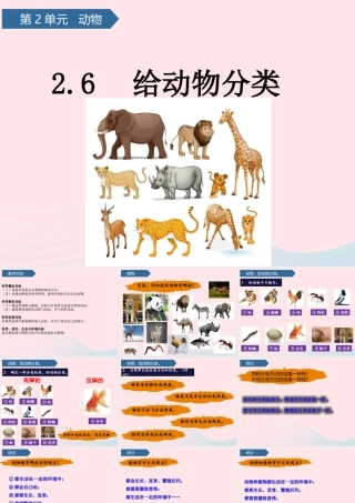 一年级科学下册 动物 6给动物分类课件 教科版-教科版小学一年级下册自然科学课件