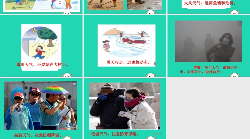 一年级科学下册 天气与生活 11 天气与生活课件 冀教版-冀教版小学一年级下册自然科学课件