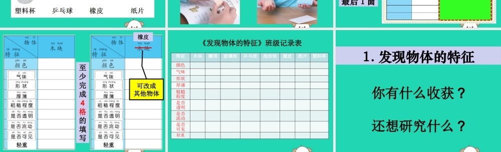 一年级科学下册 我们周围的物体 1.1《发现物体的特征》课件1 教科版-教科版小学一年级下册自然科学课件