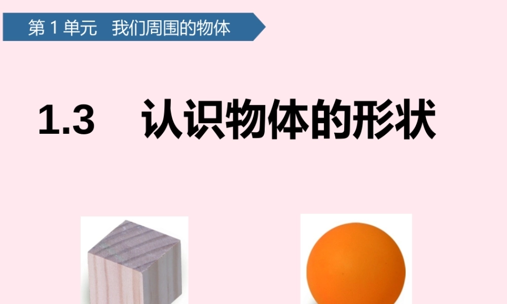 一年级科学下册 我们周围的物体 3认识物体的形状课件 教科版-教科版小学一年级下册自然科学课件