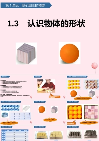 一年级科学下册 我们周围的物体 3认识物体的形状课件 教科版-教科版小学一年级下册自然科学课件