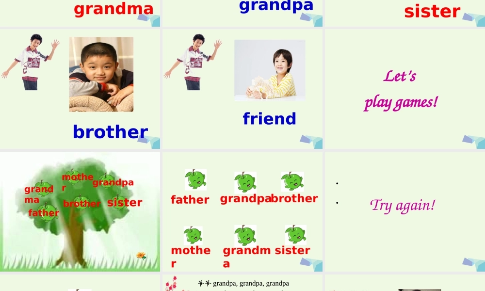 一年级英语上册 Module 10 Unit 1 That is my father课件2 外研版（一起）-外研版小学一年级上册英语课件