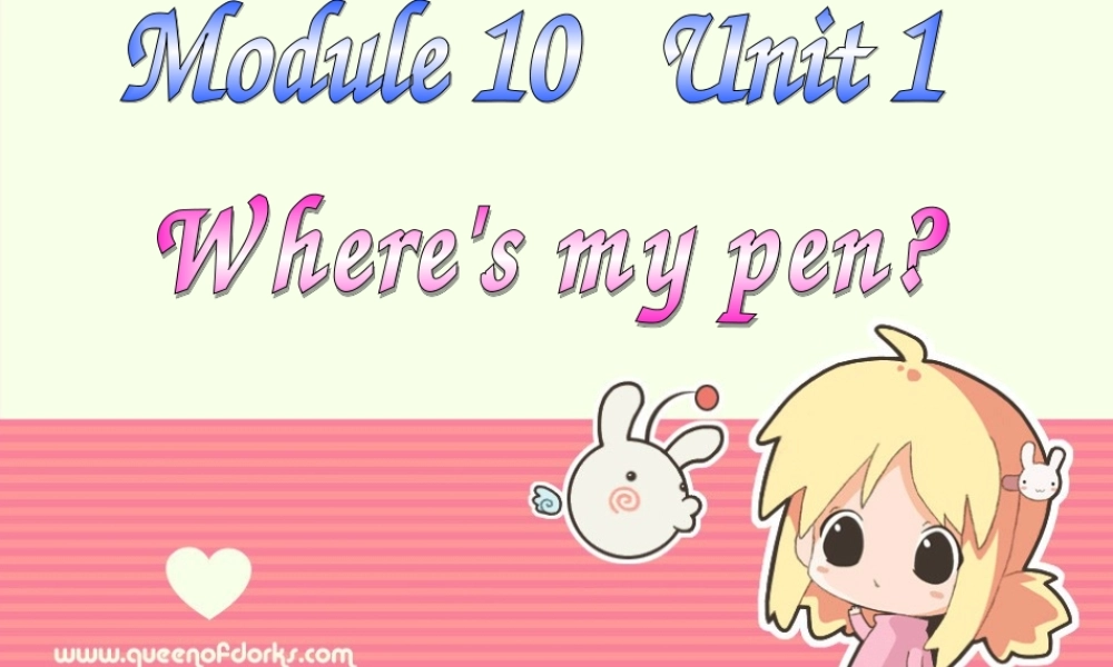 一年级英语上册 Module 10 Unit 1(5)课件 外研版