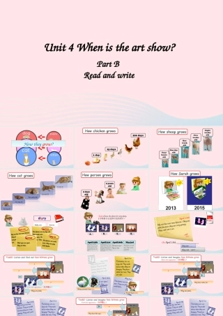 2020春五年级英语下册 Unit 4 When is the art show B Read and write课件（含教学思路） 人教PEP版