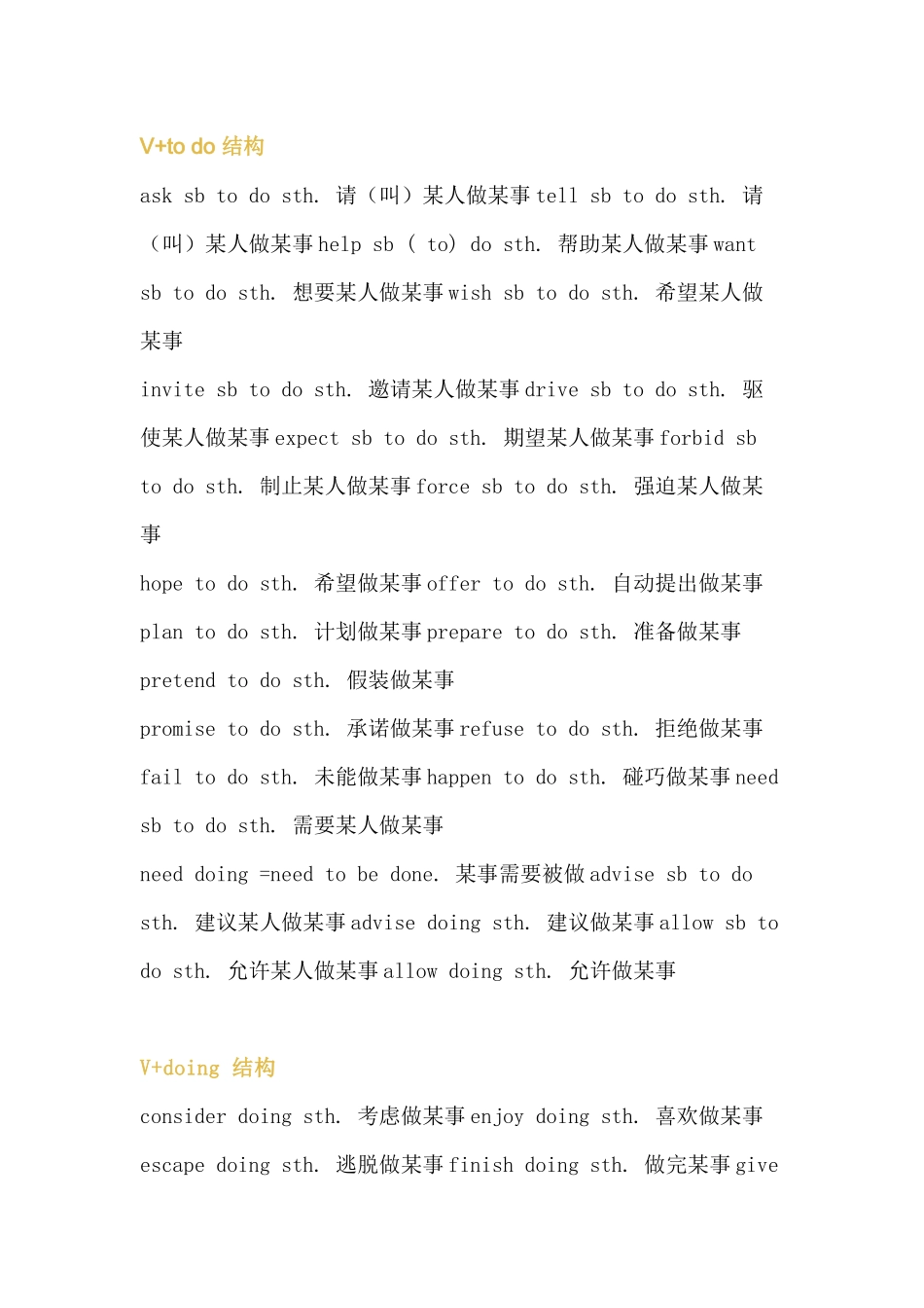 小学英语动词短语类型大总结_第1页