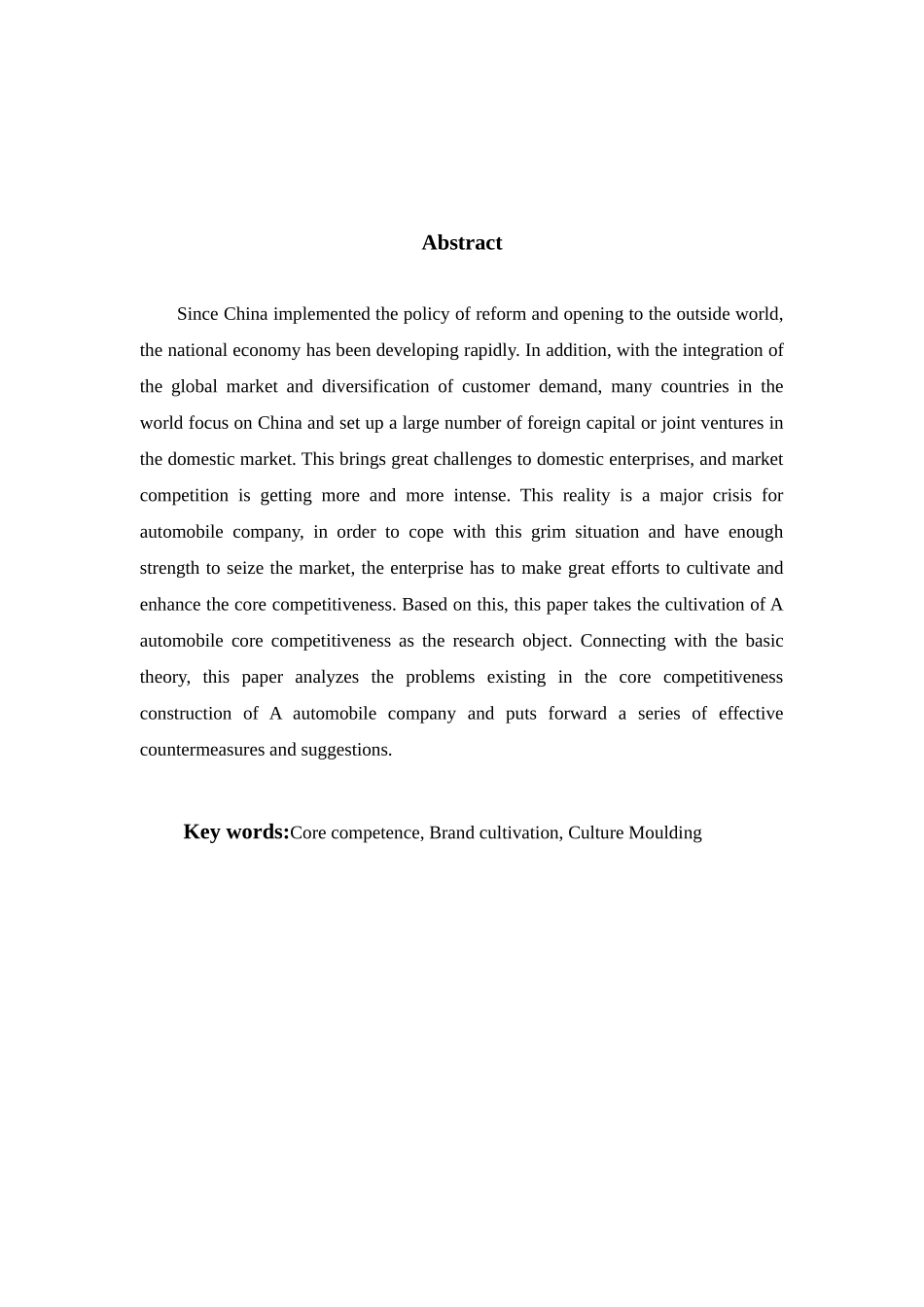 大众汽车公司核心竞争力管理问题的分析报告研究  工商管理专业_第2页
