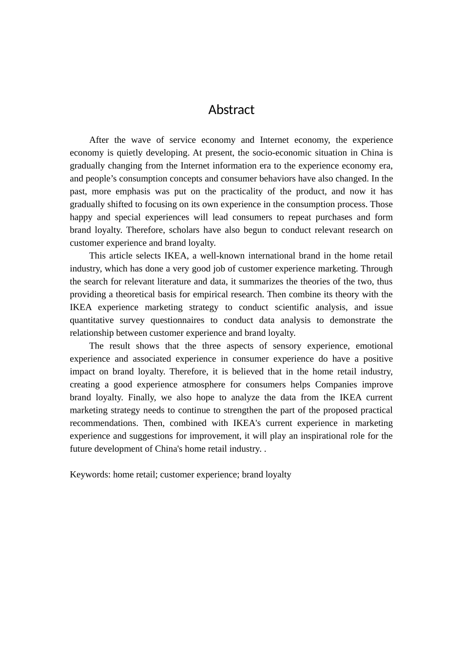 顾客体验和品牌忠诚影响的研究分析 工商管理专业_第3页