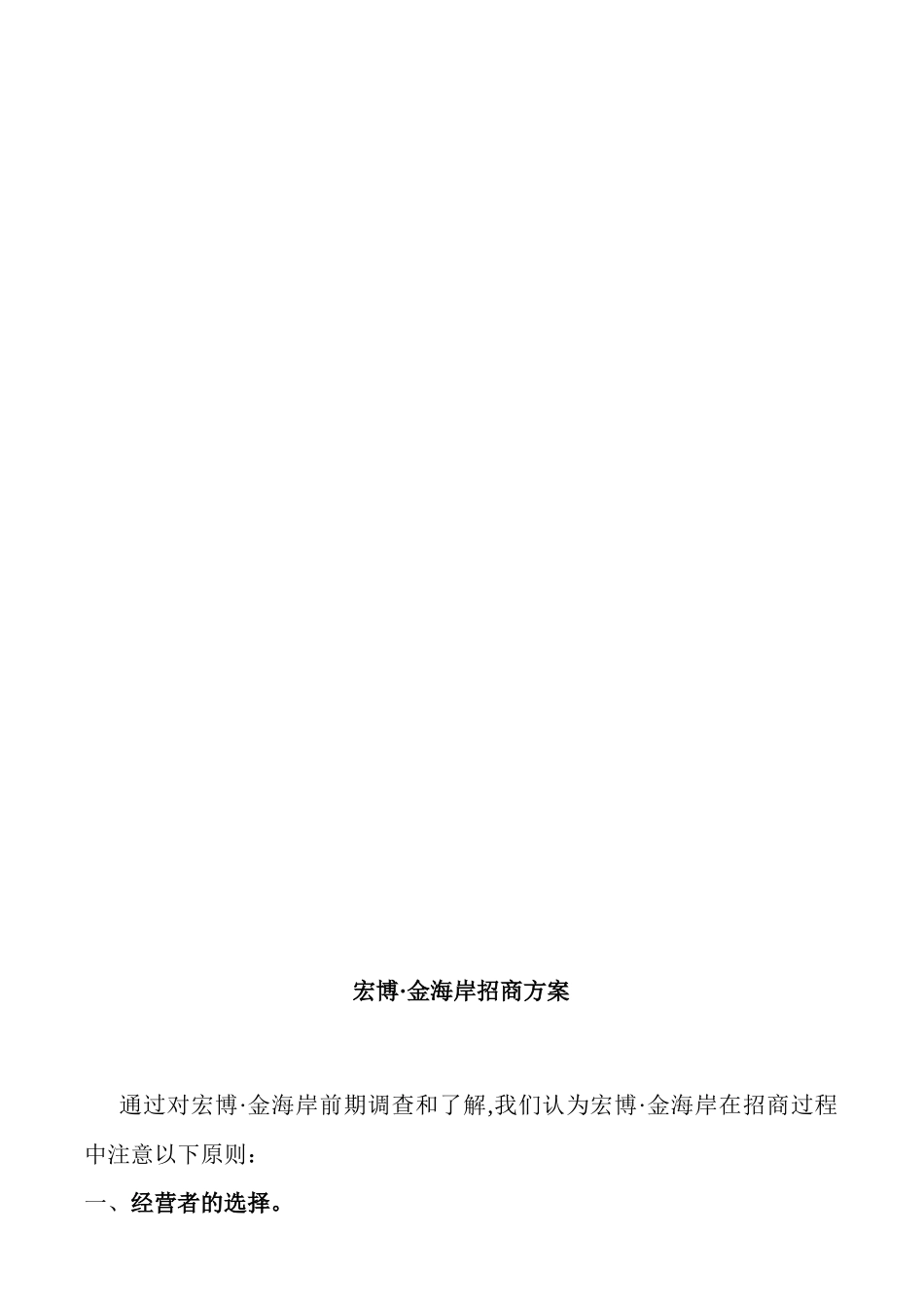 宏博·金海岸招商方案（草案）_第2页