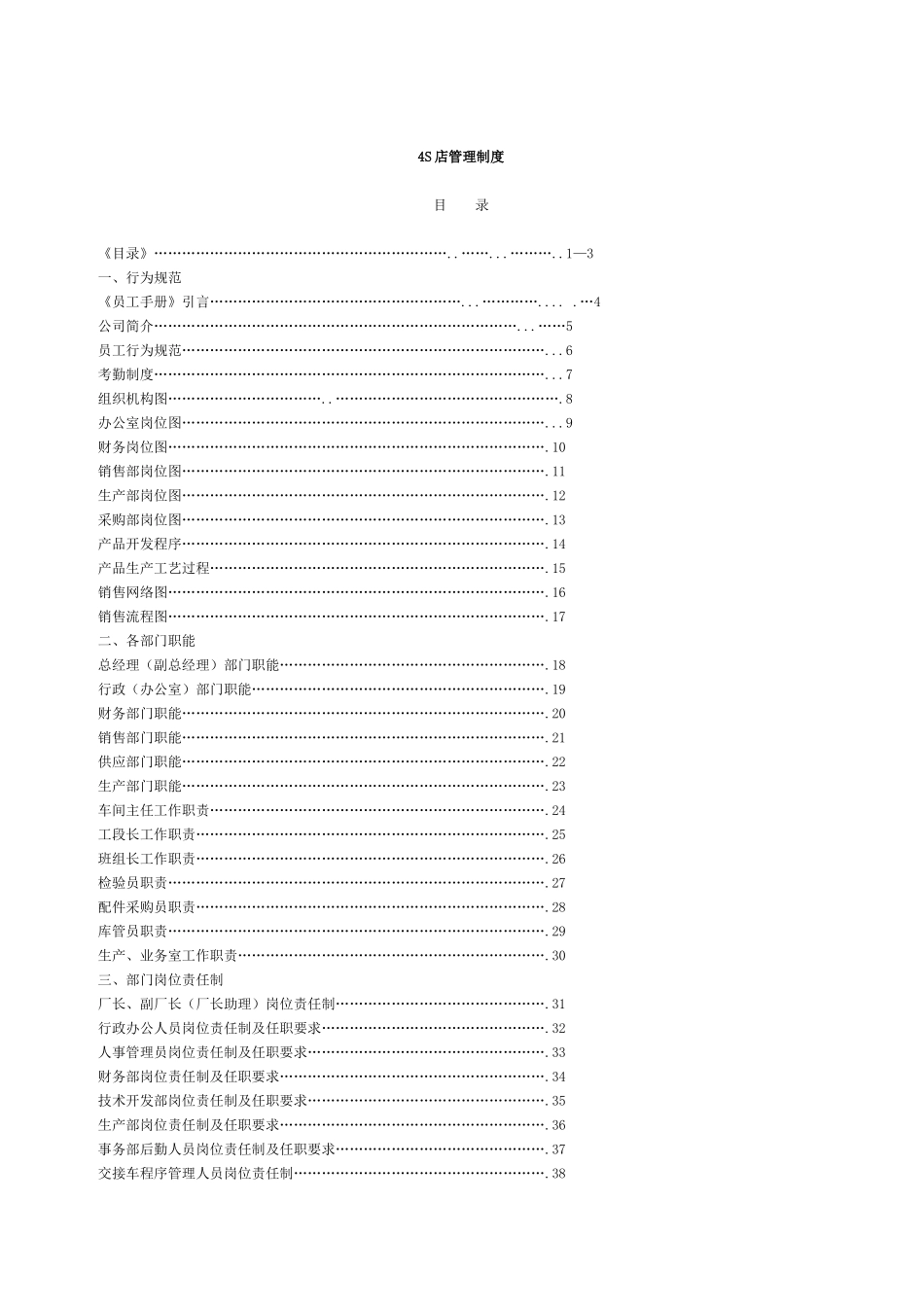 某汽车4S店全套管理制度_第1页