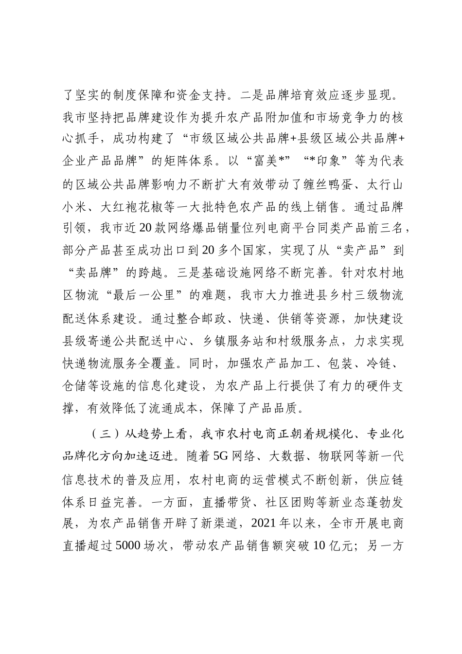 在2025年全市“发展农村电商·助力乡村振兴”协商座谈会上的讲话_第3页