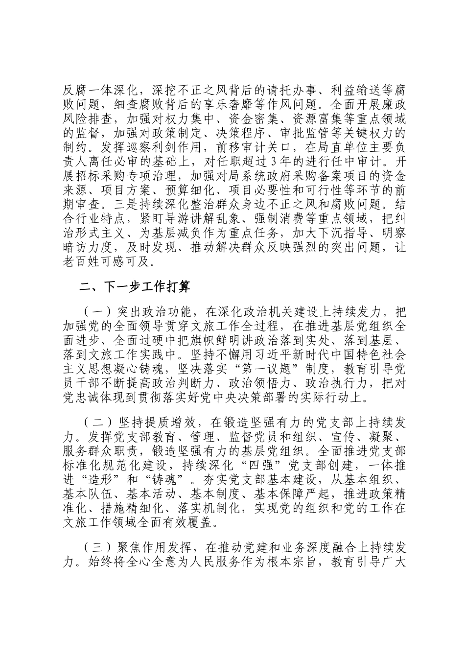 市文化和旅游局党组2025年前三季度党建工作总结_第3页