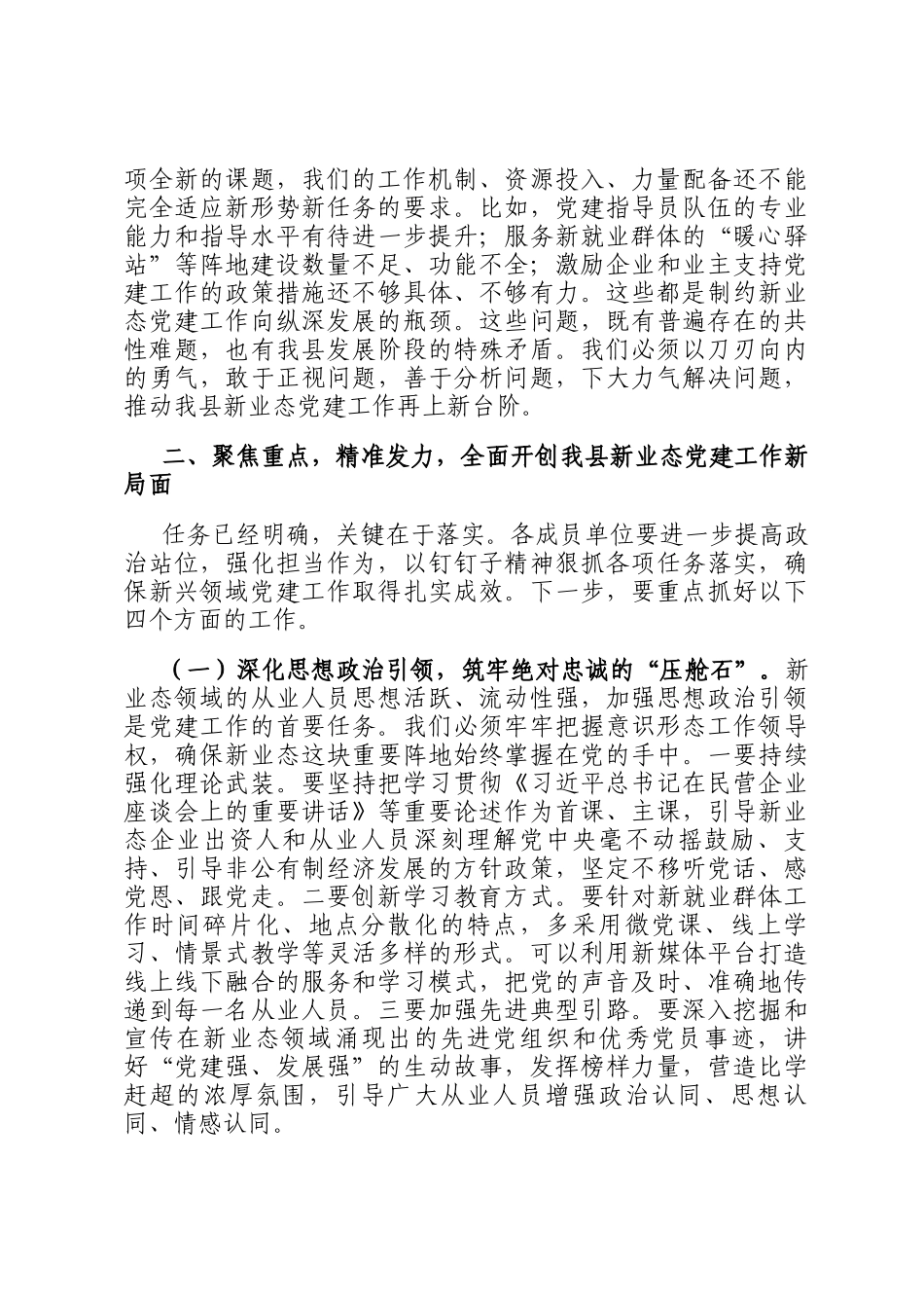 在2025年全县新业态党建组工作推进会上的讲话_第3页