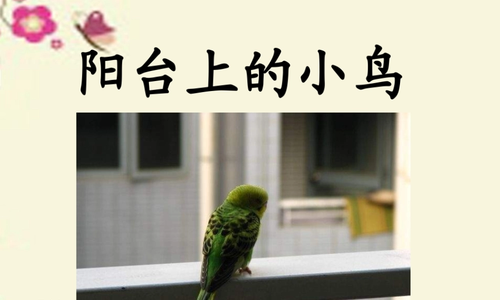 一年级语文下册 第2单元 6《阳台上的小鸟》课件3 语文S版-语文S版小学一年级下册语文课件