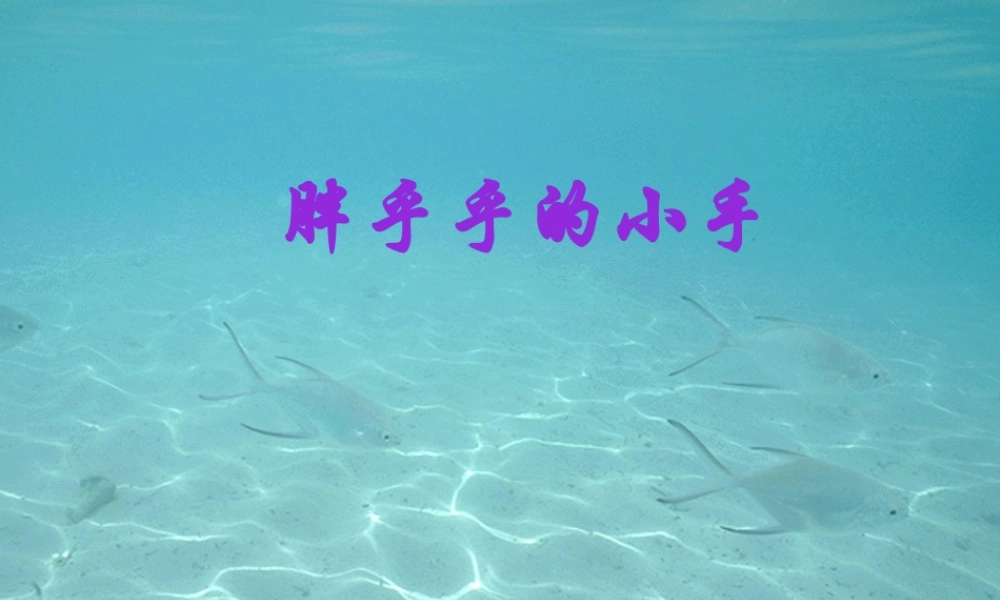 一年级语文上册《胖乎乎的小手》课件3 语文A版-语文A版小学一年级上册语文课件