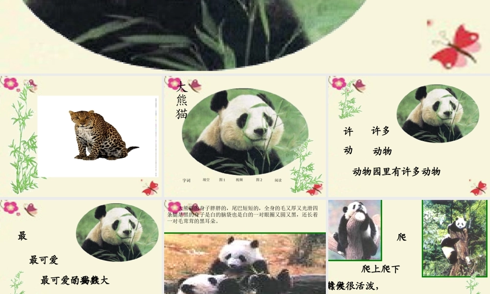 一年级语文下册 第2单元 7《大熊猫》课件8 语文S版-语文S版小学一年级下册语文课件