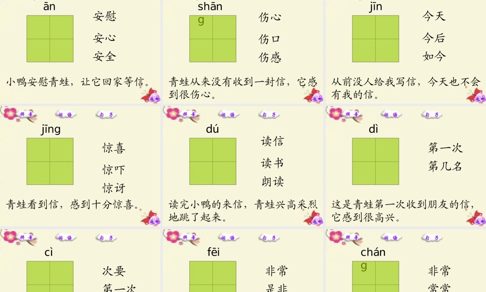 一年级语文下册 第2单元 9《寄给青蛙的信》课件4 语文S版-语文S版小学一年级下册语文课件
