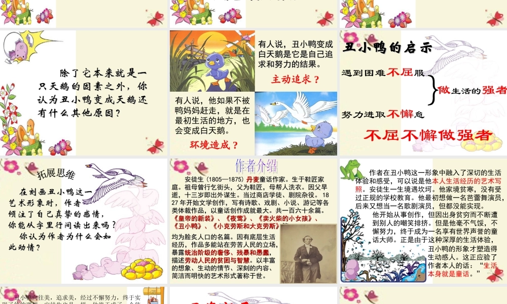 一年级语文下册 第6单元 28《丑小鸭（一）》课件2 语文S版-语文S版小学一年级下册语文课件