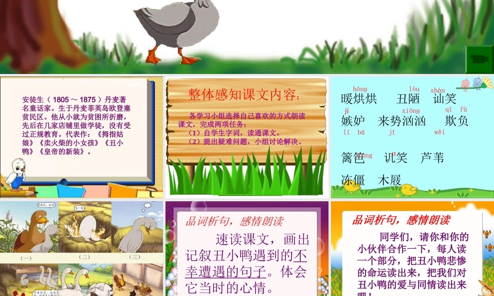 一年级语文下册 第6单元 28《丑小鸭（一）》课件6 语文S版-语文S版小学一年级下册语文课件