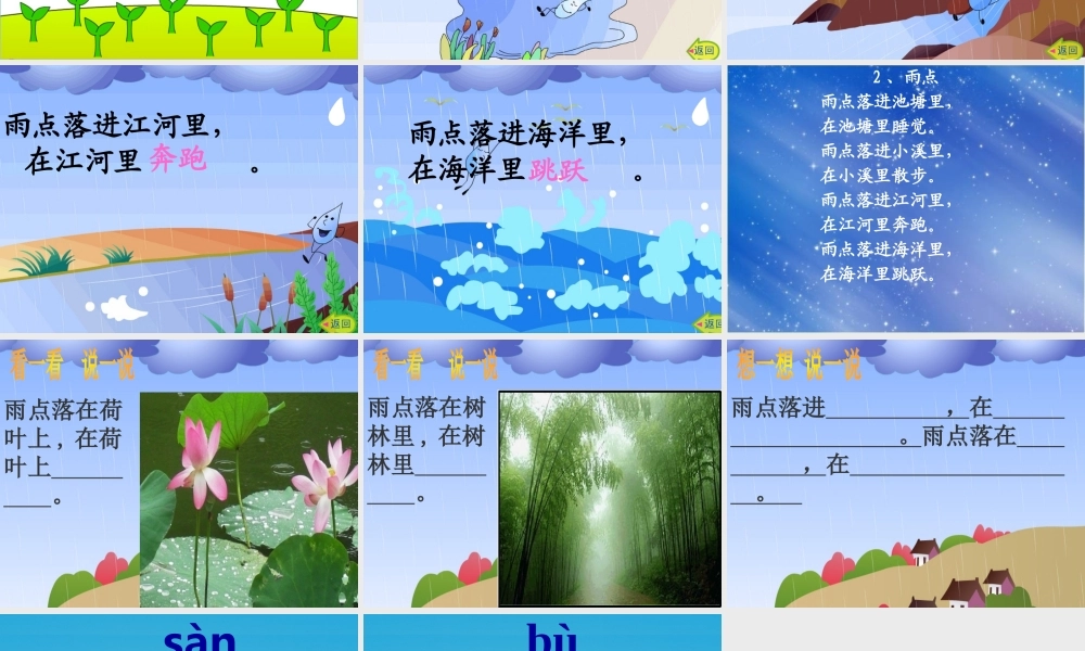 一年级语文下册 2 雨点课件3 苏教版-苏教版小学一年级下册语文课件
