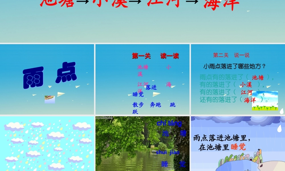 一年级语文下册 2 雨点课件4 苏教版-苏教版小学一年级下册语文课件
