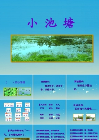 一年级语文下册 3 小池塘课件 苏教版-苏教版小学一年级下册语文课件