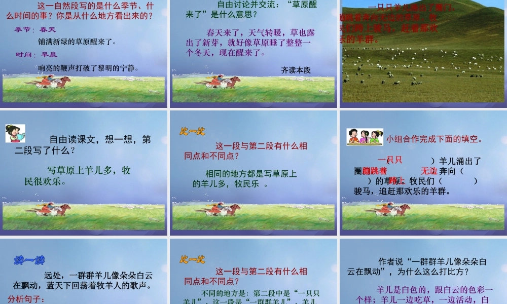 一年级语文下册 5《草原的早晨》课件 苏教版-苏教版小学一年级下册语文课件
