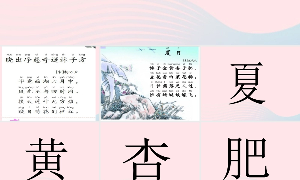 一年级语文下册 第8单元《夏日》课件 长春版-长春版小学一年级下册语文课件