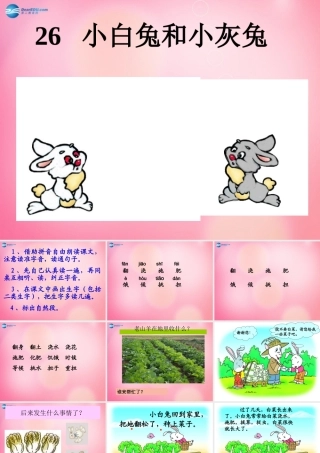 一年级语文下册 26 小白兔和小灰兔教学课件 新人教版-新人教版小学一年级下册语文课件