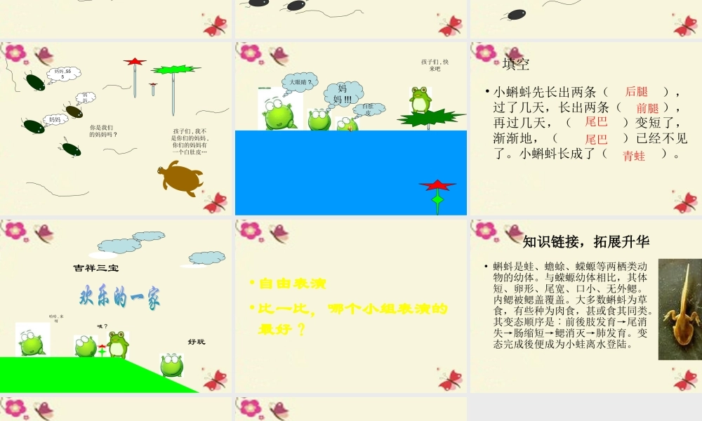 一年级语文下册 第4单元 17《小蝌蚪找妈妈》课件1 语文S版-语文S版小学一年级下册语文课件