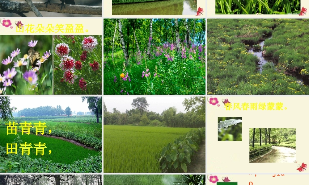 一年级语文下册 第1单元 1《山青青》课件1 语文S版-语文S版小学一年级下册语文课件