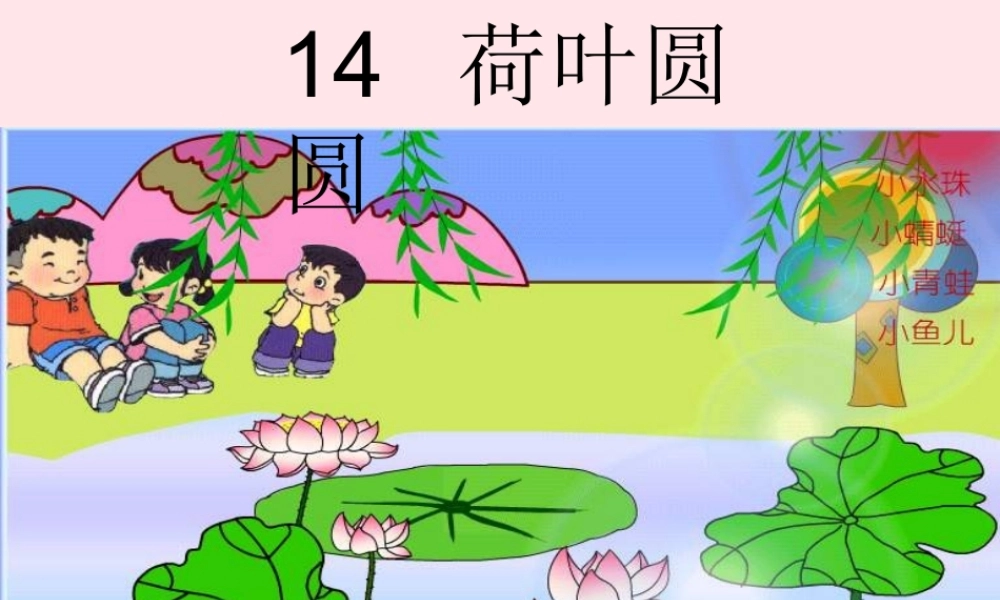一年级语文下册 第六单元 第27课《荷叶圆圆》课件1 北京版-北京版小学一年级下册语文课件