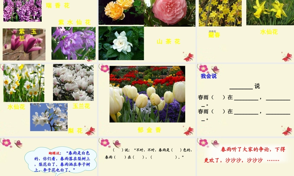 一年级语文下册 第1单元 4《春雨的色彩》课件2 语文S版-语文S版小学一年级下册语文课件