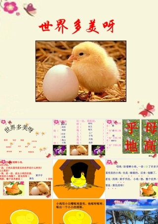 一年级语文下册 第1单元 5《世界多美呀》课件1 语文S版-语文S版小学一年级下册语文课件