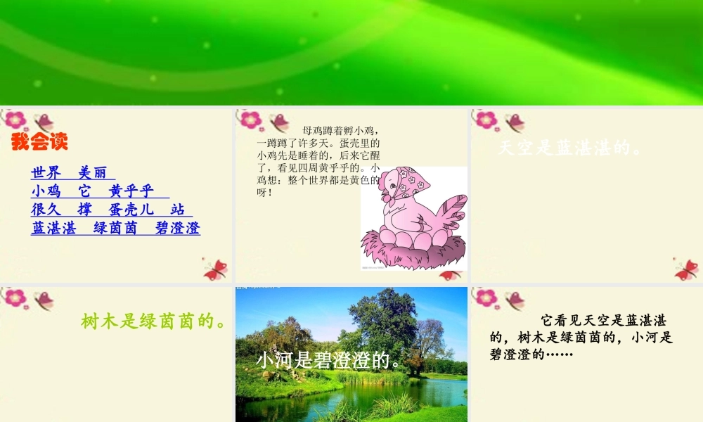 一年级语文下册 第1单元 5《世界多美呀》课件2 语文S版-语文S版小学一年级下册语文课件