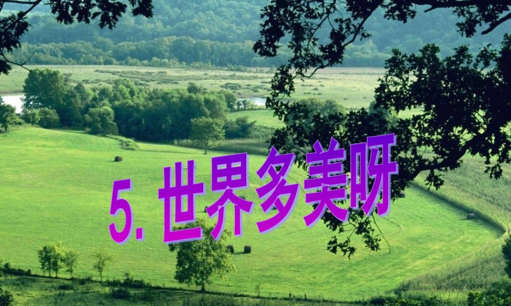 一年级语文下册 第1单元 5《世界多美呀》课件3 语文S版-语文S版小学一年级下册语文课件
