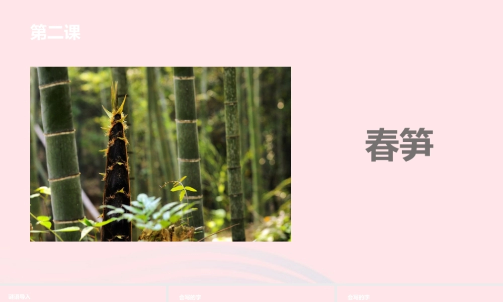 一年级语文下册 课文1 2春笋课件 苏教版-苏教版小学一年级下册语文课件