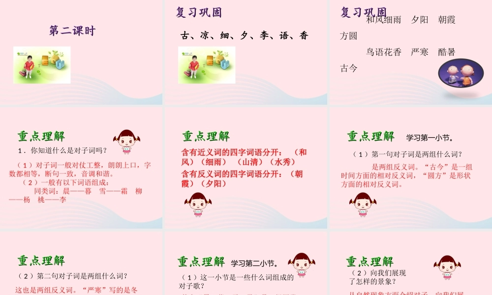一年级语文下册 识字（二）6《古对今》课件2 新人教版-新人教版小学一年级下册语文课件