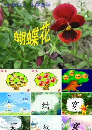 一年级语文下册 第5单元 22《蝴蝶花》课件5 语文S版-语文S版小学一年级下册语文课件