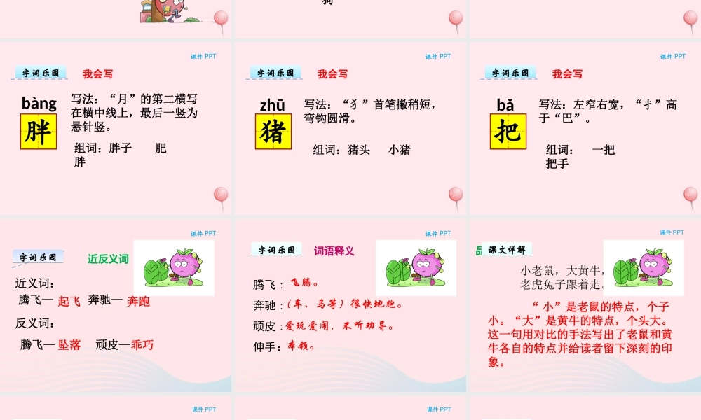 一年级语文下册 第五单元 第25课《十二生肖歌》课件 北京版-北京版小学一年级下册语文课件