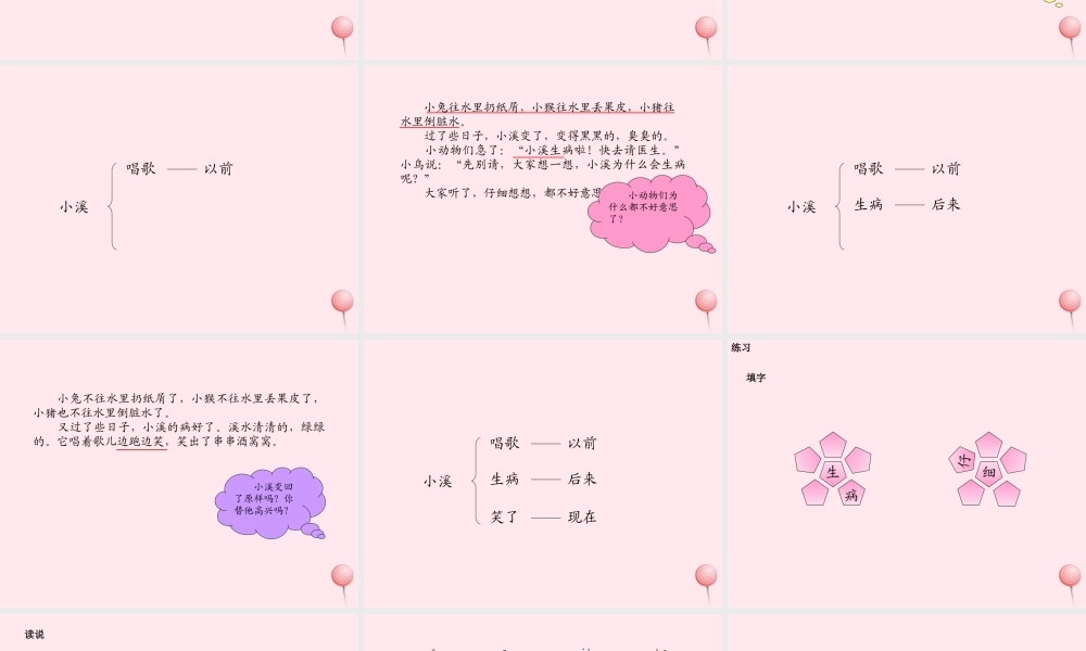 一年级语文下册 课文1 第3课《小溪笑了》课件1 湘教版-湘教版小学一年级下册语文课件